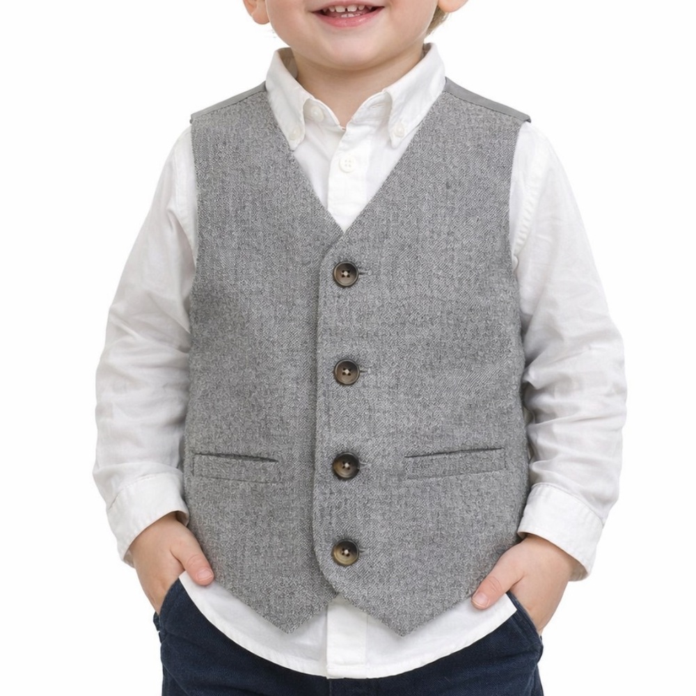 Carter’s Just One You boy’s gray formal suit vest size 12M